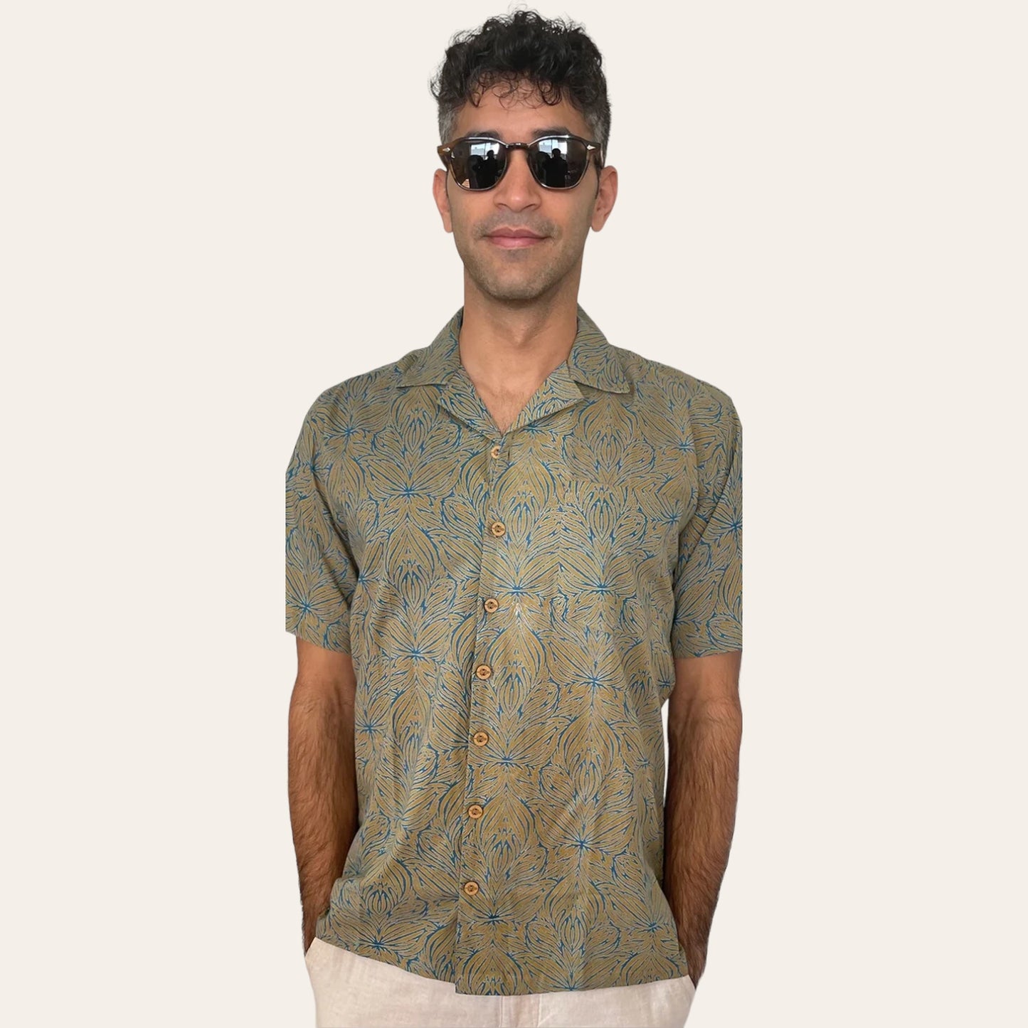 Short Sleeve Printed Button Down - Taragarh