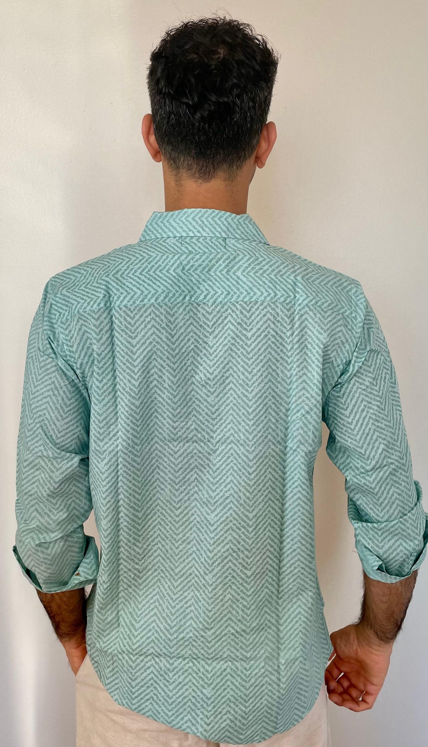 Long Sleeve Printed Button Down - Aguada