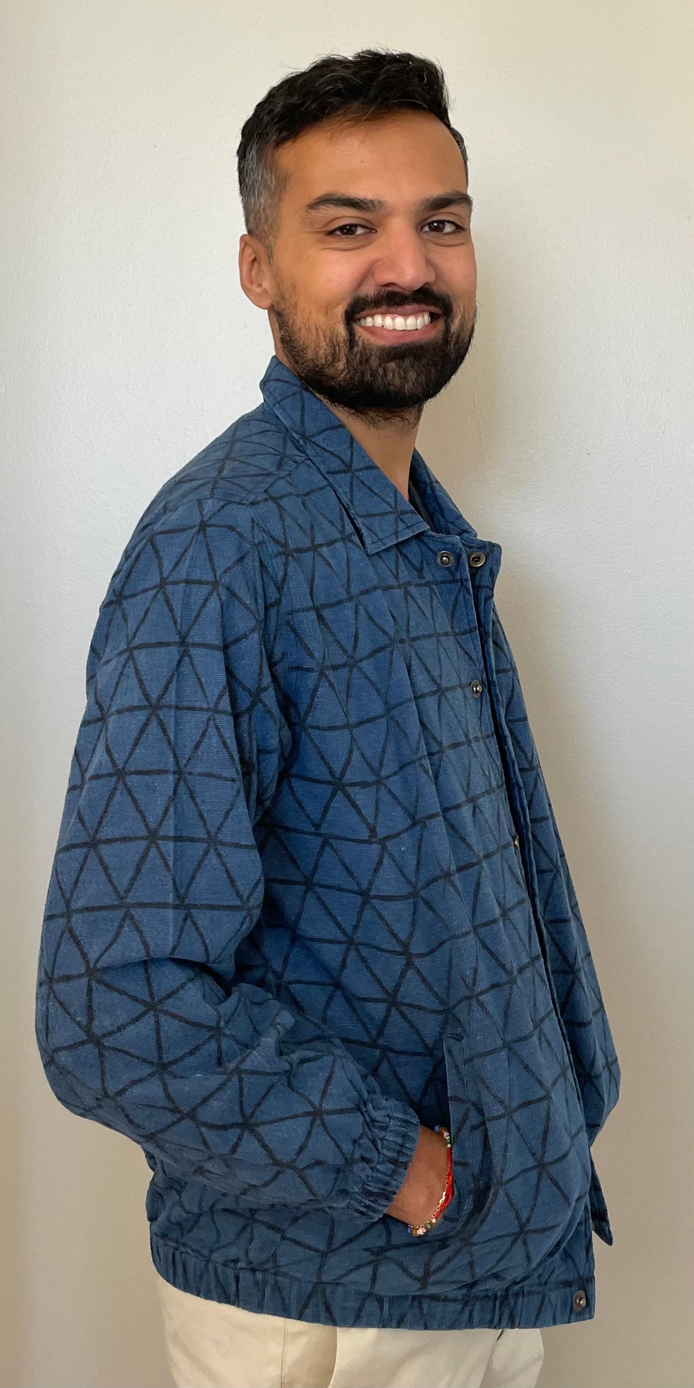 Indigo Bomber Jacket