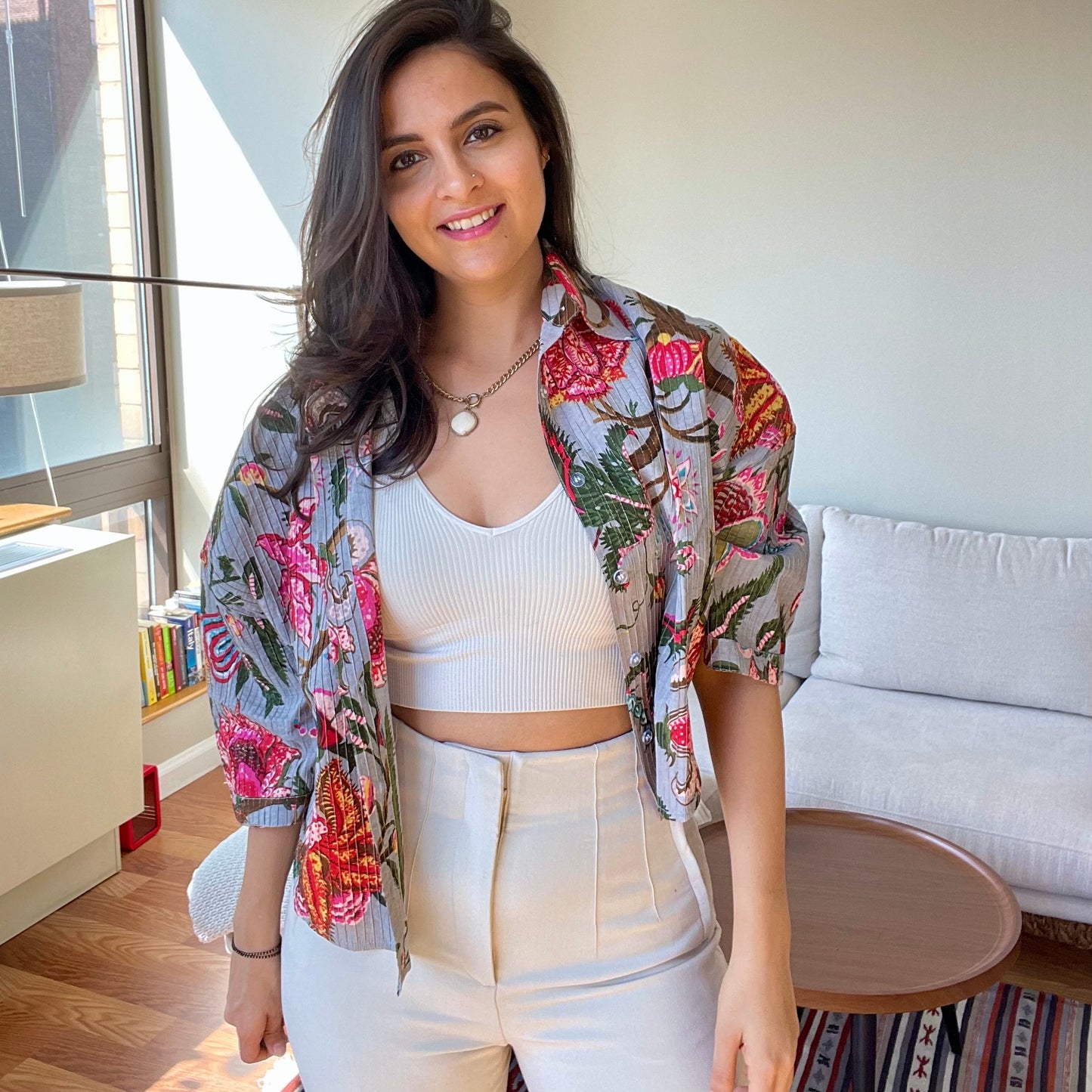 Tropical Cropped Shirt