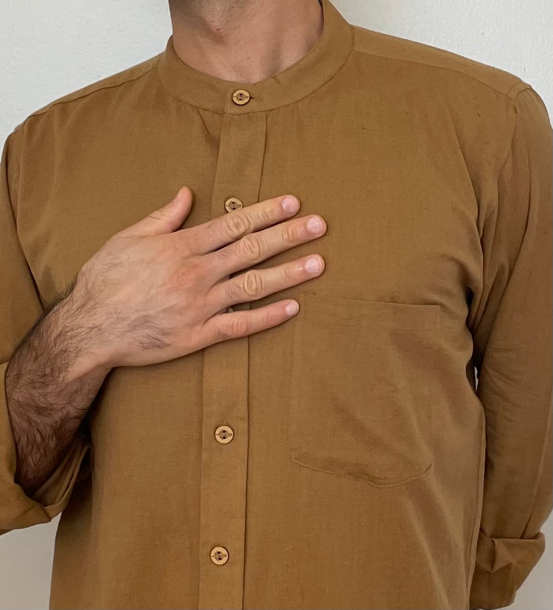 Long Sleeve Solid Button Down - Golconda