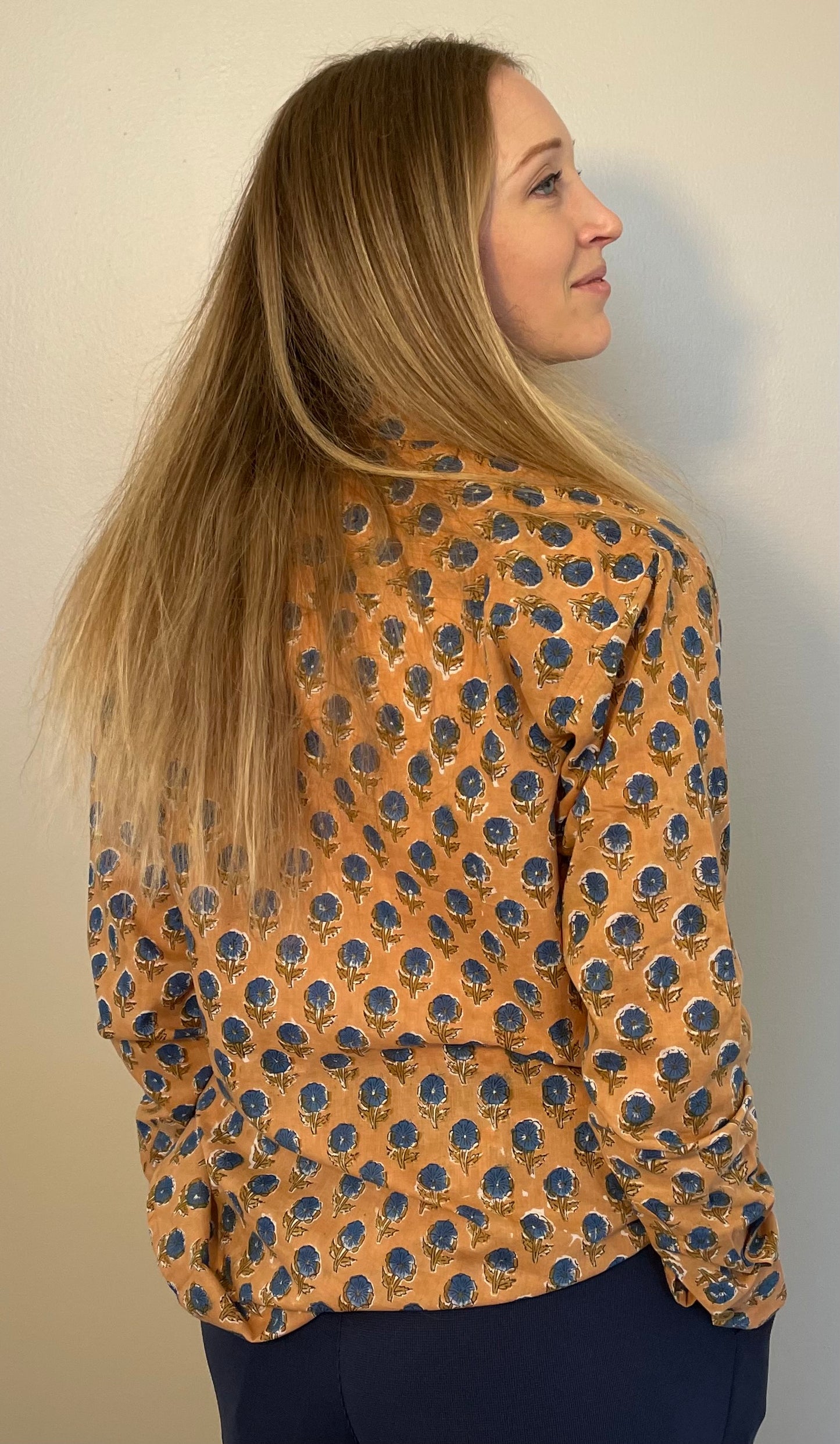 Long Sleeve Printed Button Down - Jaisalmer