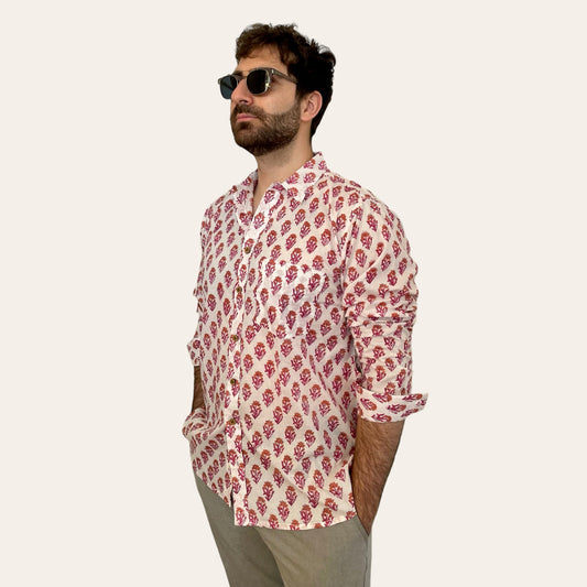 Long Sleeve Printed Button Down - Gwalior