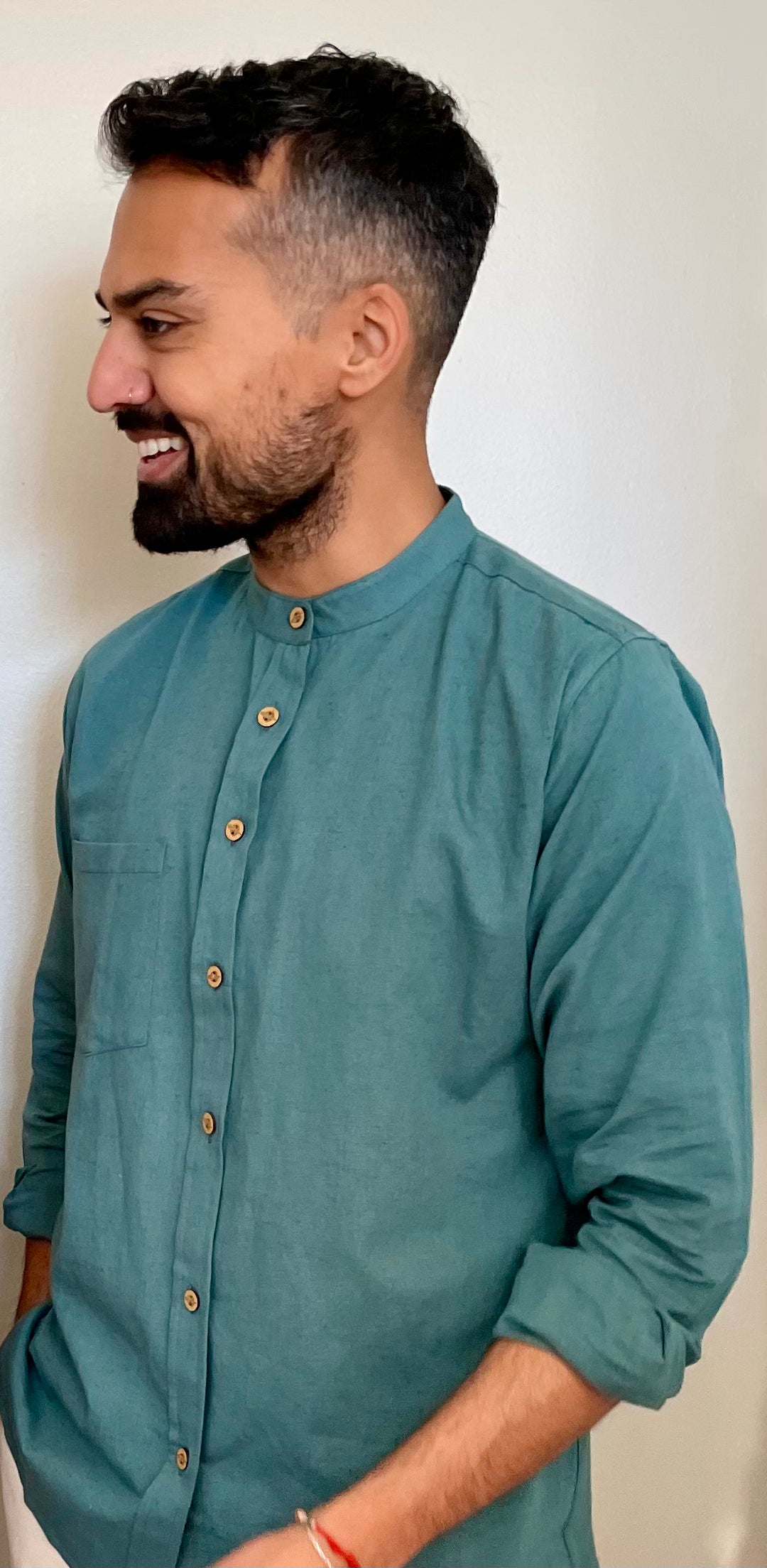 Long Sleeve Solid Button Down - Amer