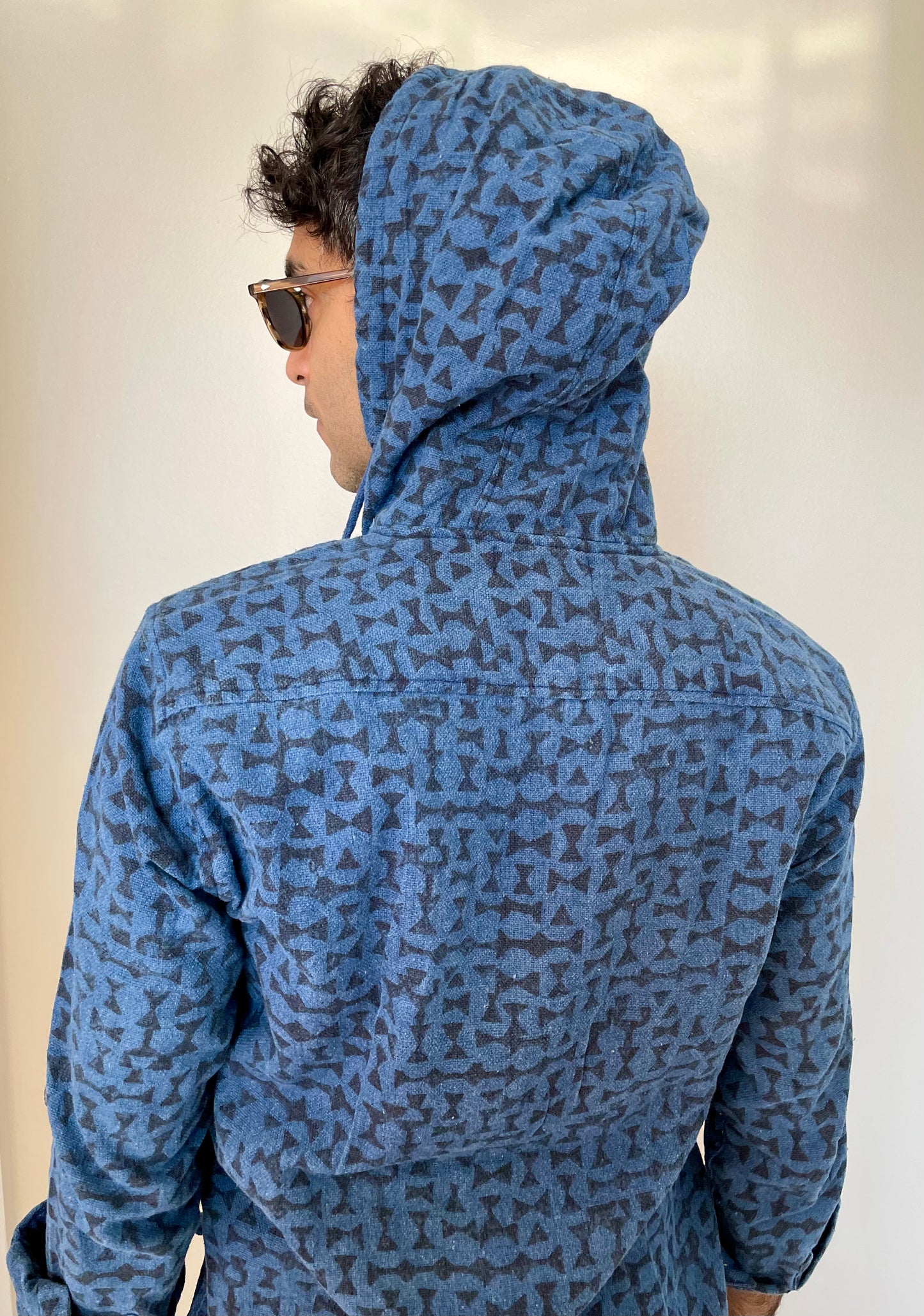 Indigo Printed Hoodie