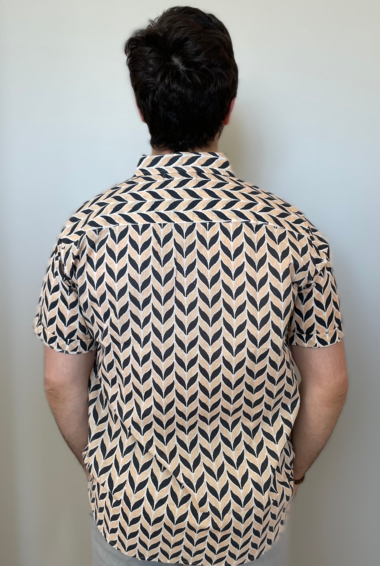 Short Sleeve Printed Button Down - Mandawa